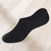 Carica l'immagine nel visualizzatore di Gallery, YOUCHAN Calzini per sneaker, unisex, 10 paia di calzini invisibili, senza show, grande cuscinetto in silicone, antiscivolo 10*nero 39-42
