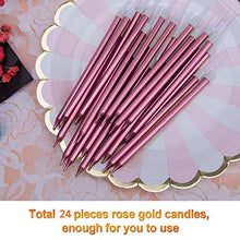 Carica l&#39;immagine nel visualizzatore di Gallery, YFOX 24 candeline per Decorare Torte e Feste di Rose Gold