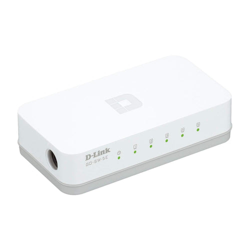 D-Link GO-SW-5E Switch Desktop, 5 Porte RJ45 Fast Ethernet 5 Porte, Bianco - Ilgrandebazar