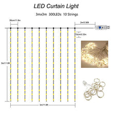 Carica l&#39;immagine nel visualizzatore di Gallery, Yizhet Luci per Tende 3x3m 300 LED Tenda con Catena di Warm white 3m - Ilgrandebazar
