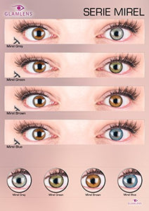 GLAMLENS Lenti a contatto colorate grigio Mirel Grey - mensili - con porta...
