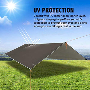 Unigear Tenda Parasole da Campeggio Tarp Telone 300cm x 400cm, Marrone
