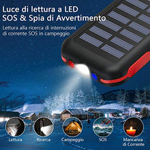 Carica l&#39;immagine nel visualizzatore di Gallery, CXLiy Powerbank Solare Caricabatterie Portatile 25000 mAh Grande... - Ilgrandebazar