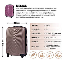 Carica l&#39;immagine nel visualizzatore di Gallery, WINGS LUGGAGE Carrello Spazioso - Valigia Leggera Per S 55x38x22, Champagne