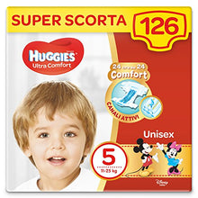 Carica l&#39;immagine nel visualizzatore di Gallery, Huggies Pannolini Ultra Comfort, Taglia 5 (11-25 Kg), Confezione da 126...