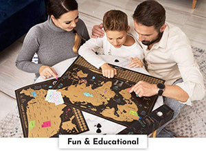 Due Mappe Da Grattare: Mappa Del Mondo Grattare Con Bandiere (61x43 Cm) +... - Ilgrandebazar