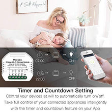Carica l&#39;immagine nel visualizzatore di Gallery, MoesGo Mini 2 Gang Modulo smart WiFi fai da te per interruttori, modello...