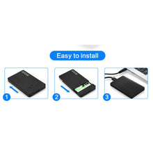 Carica l&#39;immagine nel visualizzatore di Gallery, EasyULT Case Esterno per Disco Rigido 2.5&quot;, USB 3.0 Esterno-Nero, Nero - Ilgrandebazar