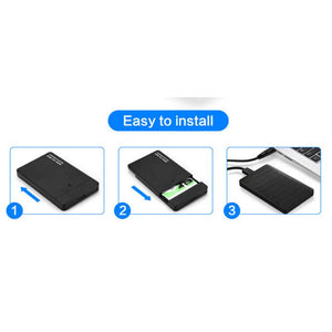 EasyULT Case Esterno per Disco Rigido 2.5", USB 3.0 Esterno-Nero, Nero - Ilgrandebazar