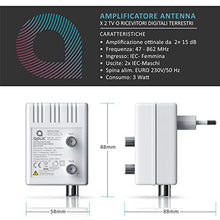 Carica l&#39;immagine nel visualizzatore di Gallery, Aplic - Amplificatore antenna TV - a 2 uscite - amplificazione...