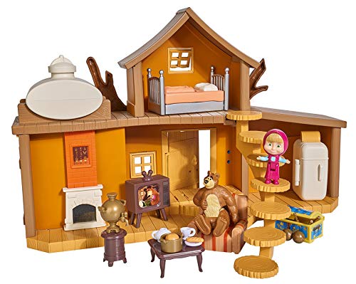 Simba – Masha & michka – Casa di 2 ETAGES + 1 Bambola 12 cm e Accessori