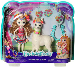 Enchantimals- Fleecy Il Lama con Amico Cucciolo, Bambola da 15 cm con... - Ilgrandebazar