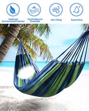 Carica l&#39;immagine nel visualizzatore di Gallery, deepee Amaca da Giardino Esterno in Cotone con Cuscino Blu, 220 x 80 220×80cm