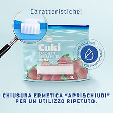 Carica l&#39;immagine nel visualizzatore di Gallery, Cuki Sacchetti Apri e Chiudi Ermetici Picooli, 1L, 15 Pezzi 15 Unità (Confezione da 1)