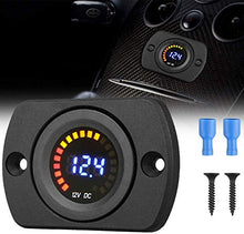 Carica l'immagine nel visualizzatore di Gallery, Fayeille Dc 12V Auto Voltmetro con LED Display Digitale Pannello, Indicatore...