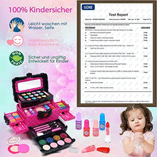 Carica l'immagine nel visualizzatore di Gallery, Valigetta Trucchi Bambina Giochi Bambina - Sicuro e lavabile trucchi bambina anallergici, Borsa set trucchi bambina reale, Principessa Compleanno regalo bambina 4 5 6 7 8 9 anni (Rosa)