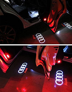 Inlink 4 X LED Logo del Portello di Automobile Illuminazione Adatto a Audi