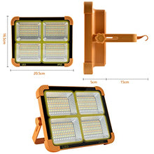 Carica l'immagine nel visualizzatore di Gallery, CosyEasy 100W Faro LED Portatile, 15600mAh Solare Faro Luce Ricaricabile Luce Lavoro, 10000 Lumen lampada da Luce da Campeggio LED, Proiettore LED Ricaricabile per Cantiere, Garage, Emergenza(A)