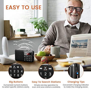 PRUNUS L-238SW Radio Portatile SW FM AM(MW) SD USB MP3 con altoparlante....