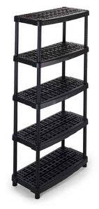 Terry Scaffale 1836/5 in Plastica, 93 x 45,3 x 188,5 cm 93x45.3x188.5 cm, Nero - Ilgrandebazar