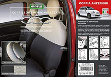 Carica l&#39;immagine nel visualizzatore di Gallery, CORA 129379 Coprisedili Anteriori Personalizzati Fiat 500