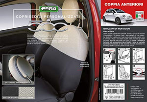 CORA 129379 Coprisedili Anteriori Personalizzati Fiat 500