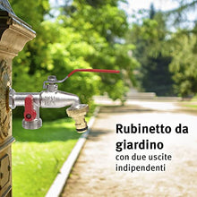 Carica l'immagine nel visualizzatore di Gallery, Aqua Control G6354 Premium Rubinetto da giardino a doppia uscita da 1/2" - 3/4"