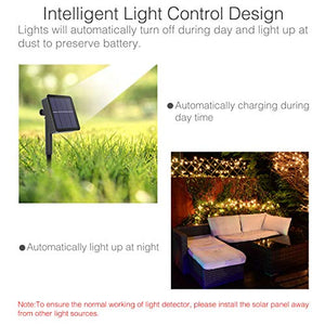 [2 Pacchi] Luci Solari Esterno, Litogo 12m 120 LED Catena Bianco Caldo