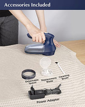 Carica l'immagine nel visualizzatore di Gallery, BEAUTURAL Levapelucchi Elettrico Domestico, Rasoio Elimina Pelucchi Potente ed Efficace per abiti e tessuti, con Alimentatore AC e Batteria per Rimuovere Lanugine, Perfetto per la Famiglia