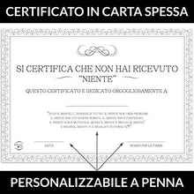 Carica l&#39;immagine nel visualizzatore di Gallery, Regala Il Niente - Idea Regalo per Scherzo, Natale, Scherzo Laurea,...