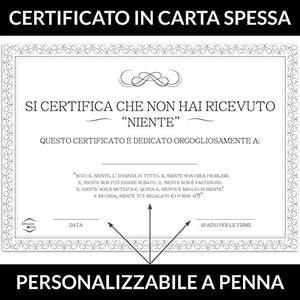Regala Il Niente - Idea Regalo per Scherzo, Natale, Scherzo Laurea,...