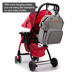 Borsa Fasciatoio Neonato Multifunzione, Zaino Passeggino Grey