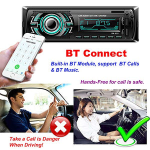 Bosszi Car Stereo, 4x60W Autoradio Bluetooth 1 Din Radio FM, Ricevitore...