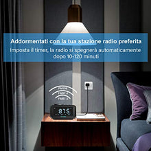 Carica l&#39;immagine nel visualizzatore di Gallery, REACHER Radiosveglia Doppia Funzione Con Porte USB di Ricarica, 6 Differenti...