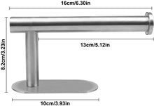 Carica l&#39;immagine nel visualizzatore di Gallery, Kissral Porta Carta Igienica, Portarotolo Bagno Autoadesivo Acciaio Inossidabile Porta Rotoli Carta Igienica Adesivo per Bagno e Toilette per Cucina e Bagno