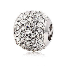Carica l'immagine nel visualizzatore di Gallery, Andante-Stones Perlina Pavé Bead in argento 925 con cristallini color bianco... - Ilgrandebazar