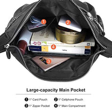 Carica l'immagine nel visualizzatore di Gallery, VBIGER Borsa Tracolla Donna Borse Tasche Multitasche Impermeabile Nero 2