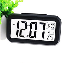 Carica l'immagine nel visualizzatore di Gallery, Cisixin Display LCD Digitale Sveglia Snooze di Ripetizione Nero - Ilgrandebazar