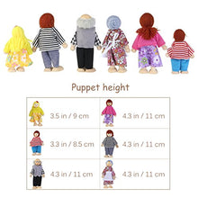 Carica l&#39;immagine nel visualizzatore di Gallery, NUOLUX Burattino di legno giocattoli bambole famiglie, 6pcs (colore... - Ilgrandebazar