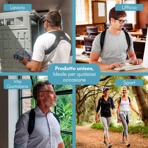 TECH THERAPEUTICS Correttore Posturale Spalle Schiena Dritta - Postura Schiena Uomo e Donna - Raddrizza Spalle Fascia Posturale per Mal Di Schiena, Collo, Spalle e Cervicale - Taglia S-M