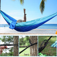 Carica l&#39;immagine nel visualizzatore di Gallery, Sooair Amaca da Campeggio, Viaggio carico 300 kg, 260 x140 cm, Blu