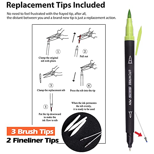 72 Pennarelli A Doppia Punta Per Lettering E Disegno - Pennelli Con Punta Fine E Pennello, Ideali Per Adulti E Bambini - Foto 5