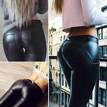 Carica l'immagine nel visualizzatore di Gallery, Uni-Wert Donna Leggings Pelle Nero Vita Alta Sexy Elastico Skinny XXL, - Ilgrandebazar