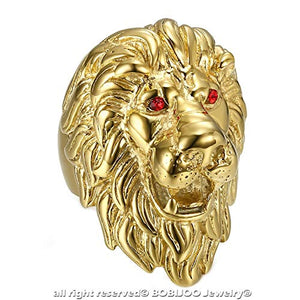 BOBIJOO JEWELRY - Grande e Pesante Anello Uomo di Leone Testa... - Ilgrandebazar