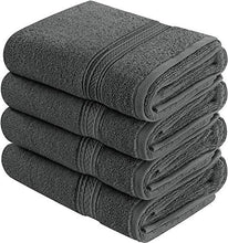 Carica l&#39;immagine nel visualizzatore di Gallery, Utopia Towels - 4 Asciugamani mani 700 g/mq (41 x 71 cm, Grigio) Grigio - Ilgrandebazar