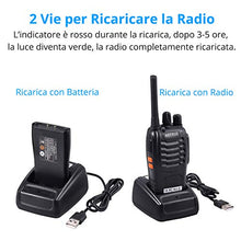 Carica l&#39;immagine nel visualizzatore di Gallery, ESYNiC Paio Walkie Talkie Ricaricabile VOX Radio PMR 446MHz 0.5W Frequenza...