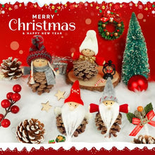Carica l&#39;immagine nel visualizzatore di Gallery, KAZATE Decorazioni Albero di Natale Ciondoli, 8 Pezzi Pigne Naturali Piccolo Gnomo Pendenti Addobbi Natalizi Regali, Fatte A Mano Bambola Folletto di Natale Decori per Camino