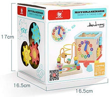 Carica l'immagine nel visualizzatore di Gallery, TOP BRIGHT Cubo Multiattività Legno 5 in 1 – Cubo Interattivo - Giochi Bambini 1 Anno, 2 Anni – Gioco Incastri con Forme Legno per Lo Sviluppo Cognitivo
