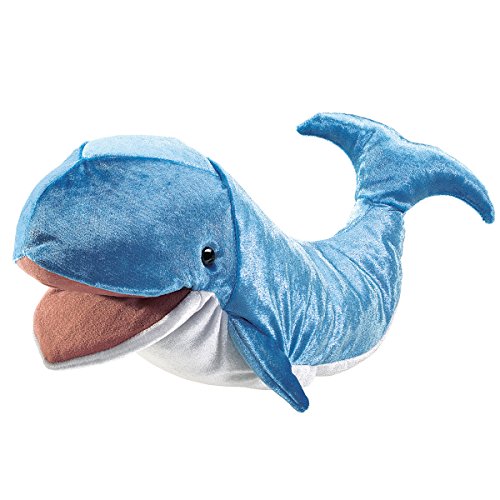 Folkmanis - Marionetta Peluche a Forma di Balena Multicolore - Ilgrandebazar