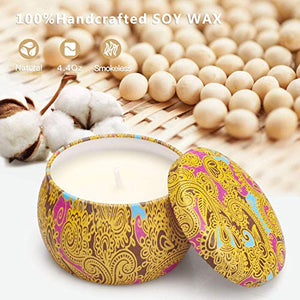 TOFU Candele Profumate, Set Regalo Donna,100% Natural Soy Profumate